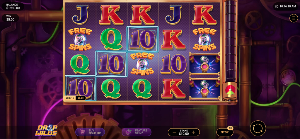 Drop the Wilds slot machine Free Spins Feature awarded